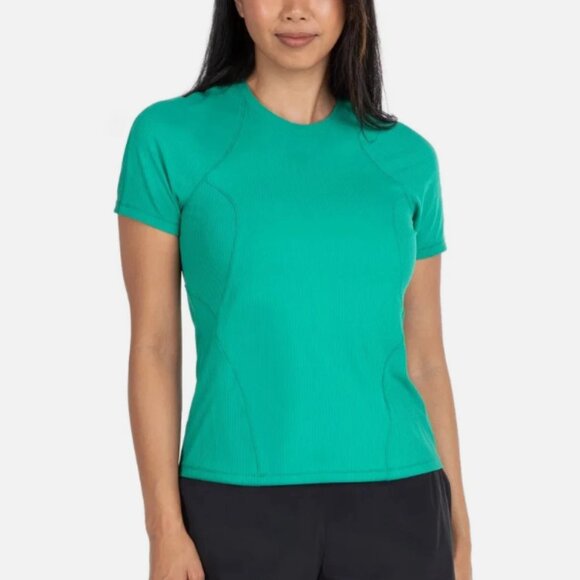 Spyder Active Women's Ribbed Short Sleeve Tee Size L - Picture 1 of 9